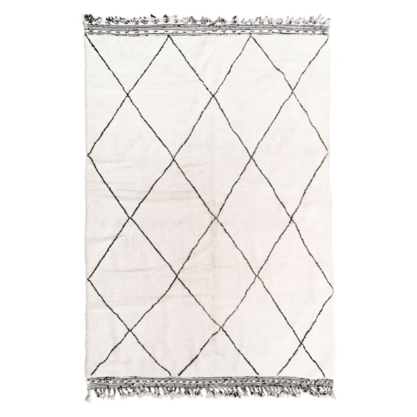 Black and white Moroccan Berber rug