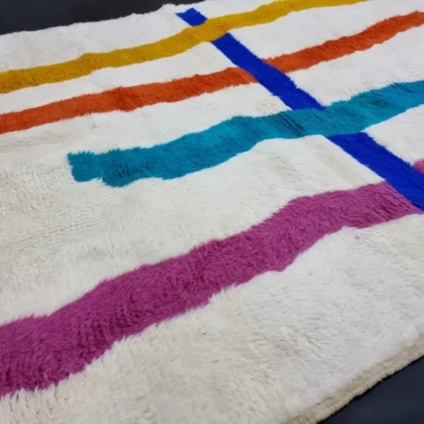 Colorful striped Moroccan Berber rug - Image 2