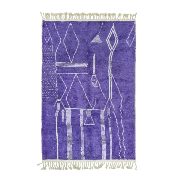 Moroccan Berber carpet in purple