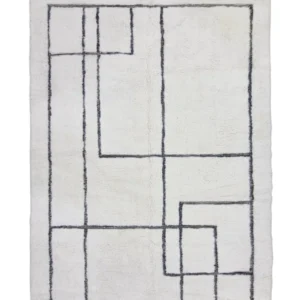 Moroccan Berber rug in black and white