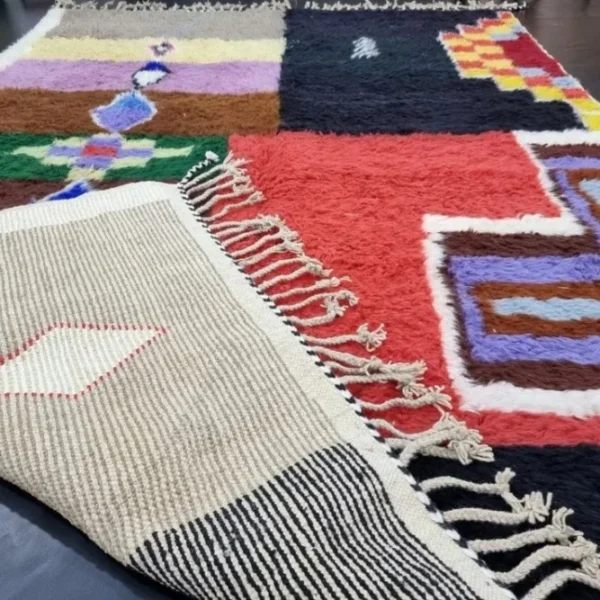 Moroccan Berber rug in black and red - Image 2